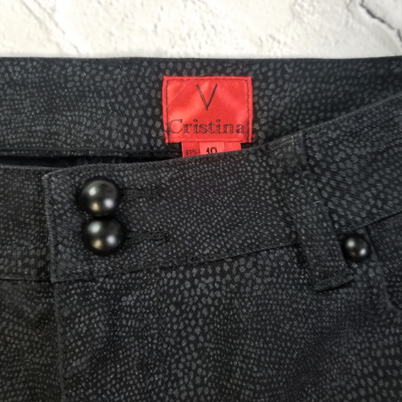 V Christina Black Reptile Print High Waist Flare - Picture 4 of 8